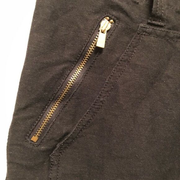MICHAL Michael Kors Zipper Detail Linen Shorts - Picture 3 of 5
